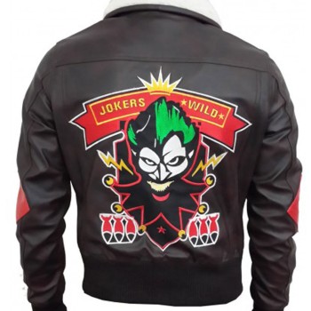 Harley Quinn Bombshell Brown Leather Jacket