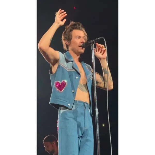 Harry Styles Love On Tour 2022 Denim Vest Harry Styles Love On Tour 2022 Denim Vest