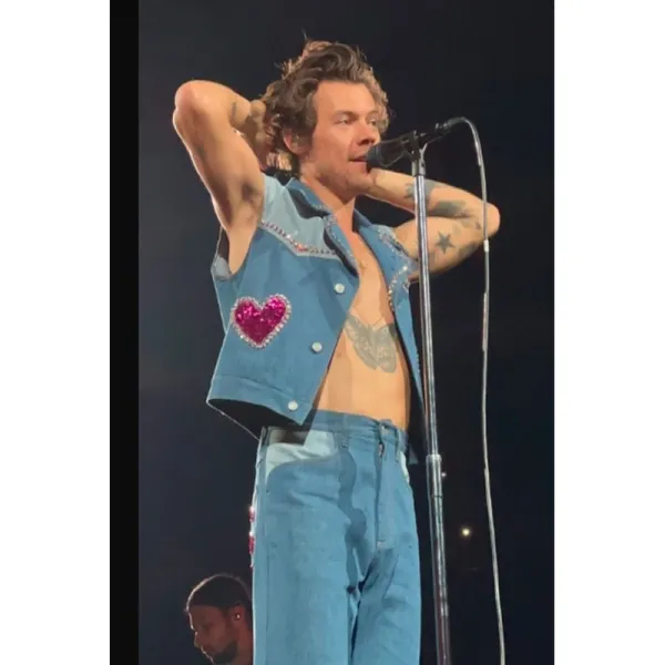 Harry Styles Love On Tour 2022 Denim Vest Harry Styles Love On Tour 2022 Denim Vest