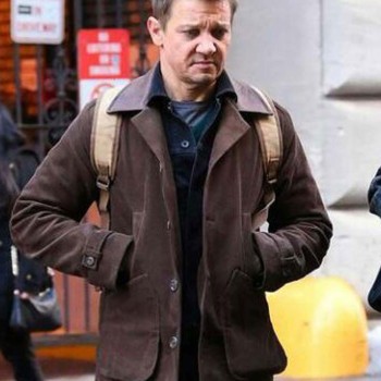Hawkeye Jeremy Renner Suede Leather Jacket