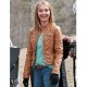 Amber Marshall Heartland Tan Brown Leather Jacket