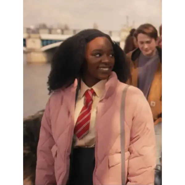 Heartstopper 2022 Tara Jones Pink Puffer Jacket Heartstopper 2022 Tara Jones Pink Puffer Jacket
