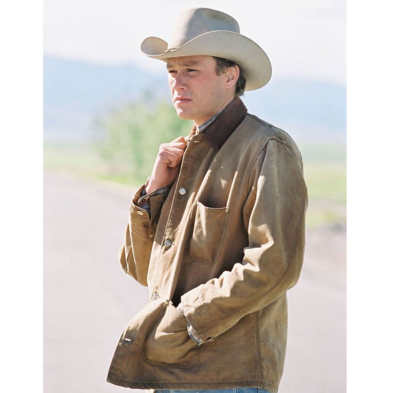 Heath Ledger Brokeback Mountain Brown Jacket Heath Ledger Brokeback Mountain Brown Jacket
