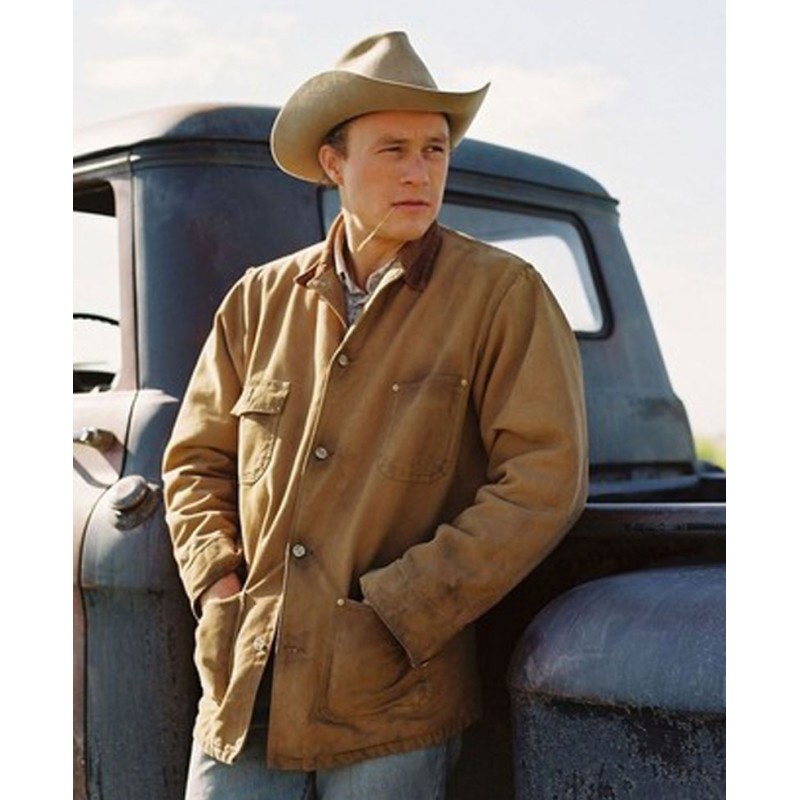 Heath Ledger Brokeback Mountain Brown Jacket Heath Ledger Brokeback Mountain Brown Jacket