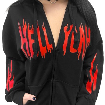 Hell Yeah Flame Halloween Hoodie
