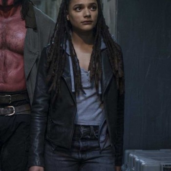 Hellboy Sasha Lane Black Leather Jacket