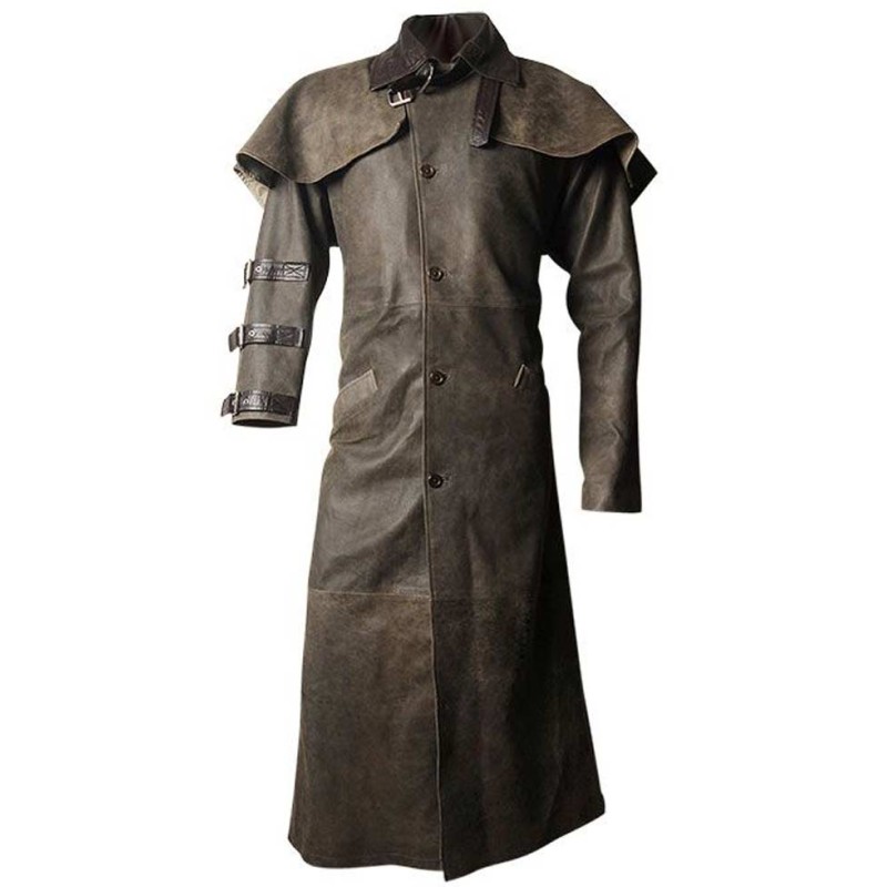 Hellboy Leather Duster Trench Coat 