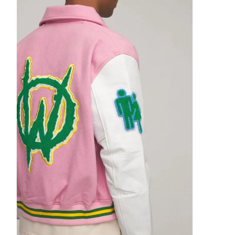 HF Homme Femme Letterman Pink Jacket HF Homme Femme Letterman Pink Jacket