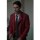 Dirk Gently's Motorcycle Red Leather Jacket
