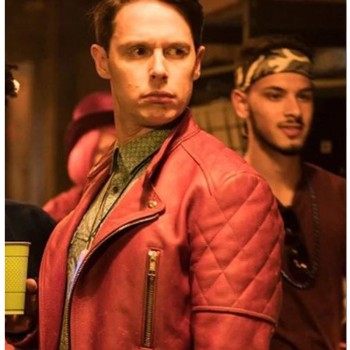 Dirk Gently's Motorcycle Red Leather Jacket