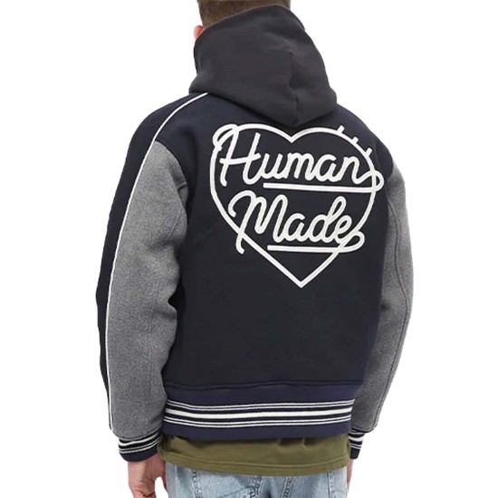 Human Made Duck Navy Blue Varsity Jacket