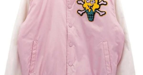 Icecream Static Pink Varsity Jacket - Filmsajckets