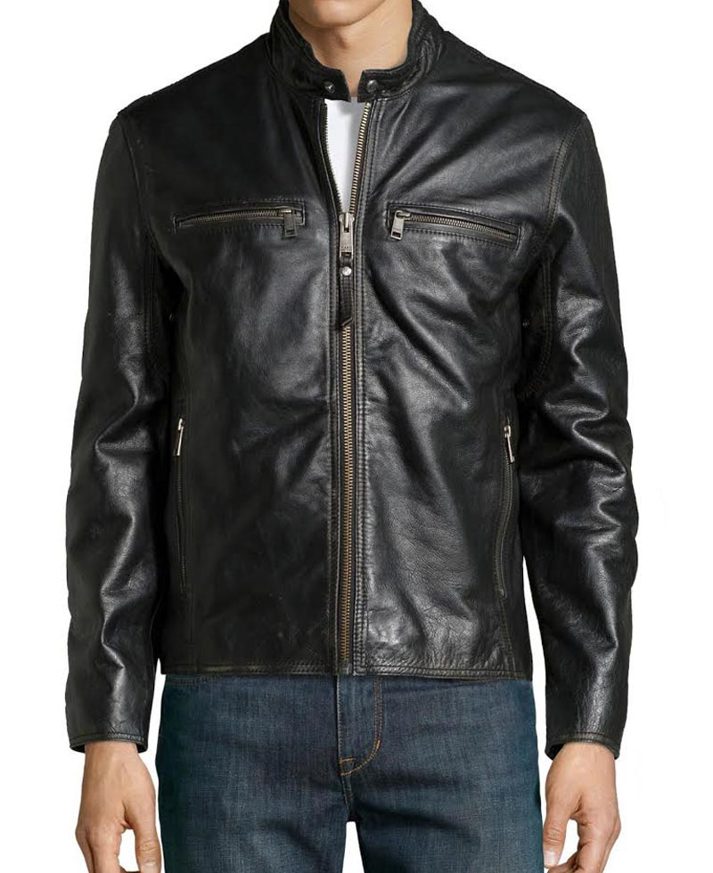 Gabriel Black Intelligence Josh Holloway Leather Jacket