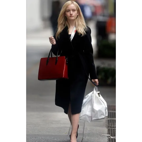 Inventing Anna Stylish Julia Garner Black Coat