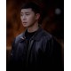 Park Seo Joon Itaewon Class Black Leather Jacket