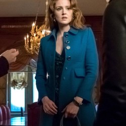 Gotham Maggie Geha Blue Coat