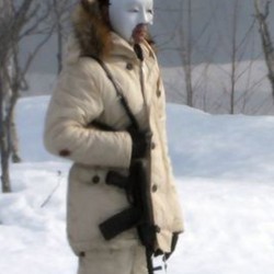 James Bond 25 Masked Villain White Coat