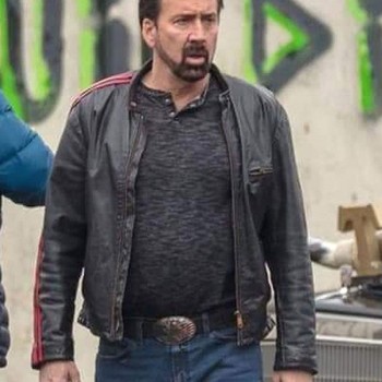 Nicolas Cage Willy's Wonderland Striped Leather Jacket