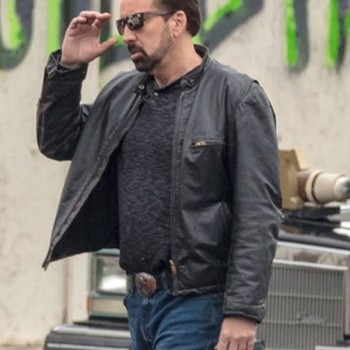 Nicolas Cage Willy's Wonderland Striped Leather Jacket