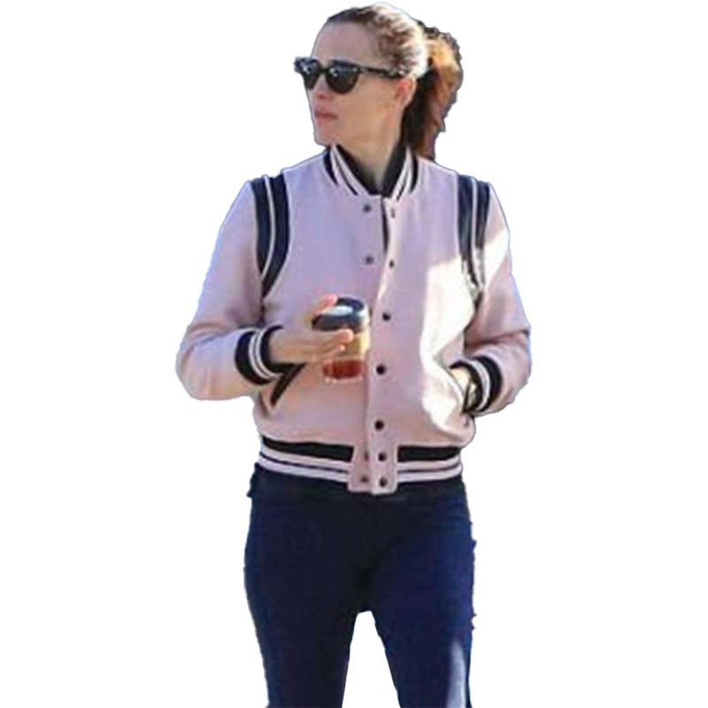 Jennifer Garner Pink Varsity Jacket Jennifer Garner Pink Varsity Jacket