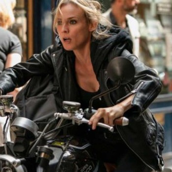 Jessica Chastain The 355 Motorcycle Leather Jacket