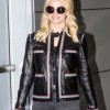 Jessica Simpson Striped Design Black Leather Jacket