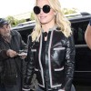 Jessica Simpson Striped Design Black Leather Jacket