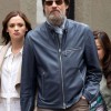Jim Carrey Zipper Design Blue Leather Jacket Jim Carrey Zipper Design Blue Leather Jacket