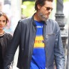 Jim Carrey Zipper Design Blue Leather Jacket