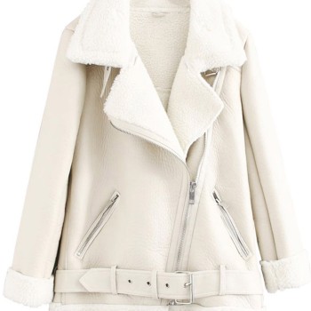 Itaewon Class Kim Da Mi Shearling White Leather Jacket