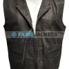 Big Jake Jacob Mccandles Brown Leather Vest