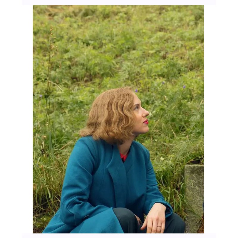 Scarlett Johansson Jojo Rabbit Blue Coat Scarlett Johansson Jojo Rabbit Blue Coat