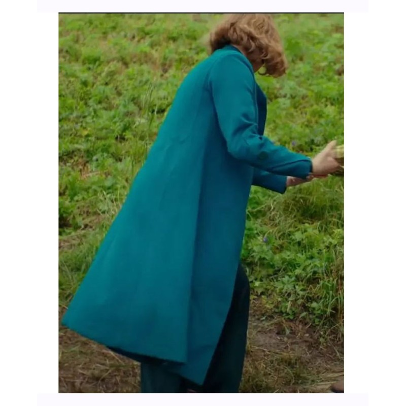 Scarlett Johansson Jojo Rabbit Blue Coat Scarlett Johansson Jojo Rabbit Blue Coat