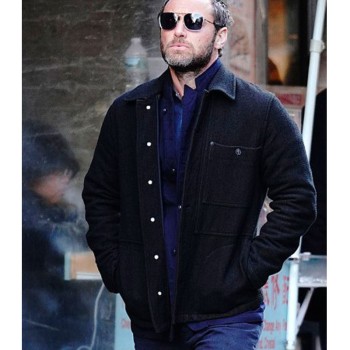 Jude Law The Rhythm Section Black Jacket