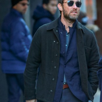 Jude Law The Rhythm Section Black Jacket