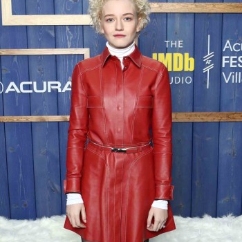 Julia Garner Red Coat