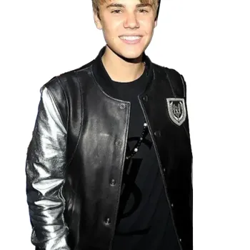 Justin Bieber Black And Silver Jacket