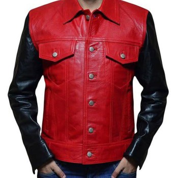 Justin Bieber Red and Black Jacket