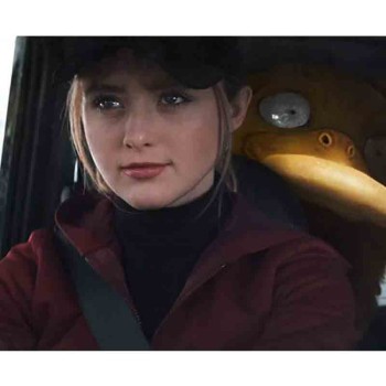 Kathryn Newton Pokemon Detective Pikachu Red Hoodie