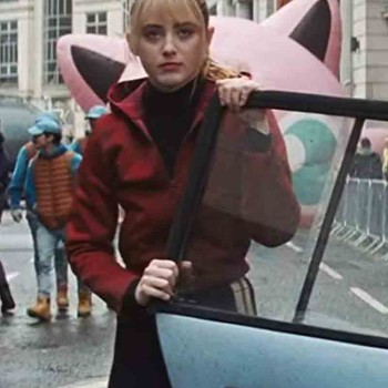 Kathryn Newton Pokemon Detective Pikachu Red Hoodie