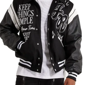 Keep Things Simple Varsity Jacket