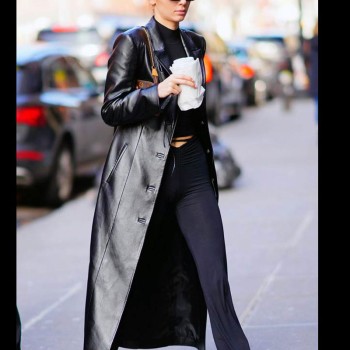 Kendall Nicole Jenner Trench Black Coat