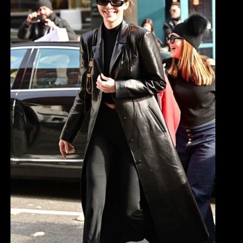 Kendall Nicole Jenner Trench Black Coat