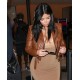 Kim Kardashian Biker Brown Leather Jacket