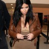 Kim Kardashian Biker Brown Leather Jacket