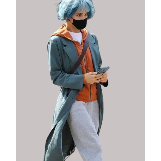 Kimi Zoe Kravitz Blue Coat Kimi Zoe Kravitz Blue Coat