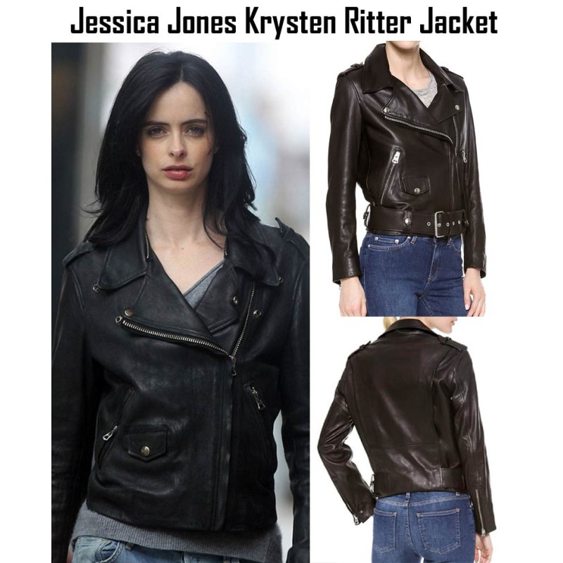 Jessica Jones TV Series Krysten Ritter Leather Jacket Jessica Jones TV Series Krysten Ritter Leather Jacket