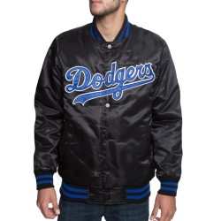 LA Dodgers Black Blue Patches Jacket