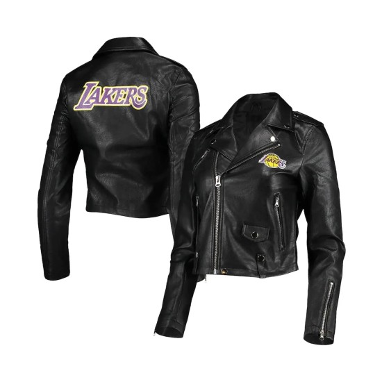 LA Lakers Black Moto Jacket