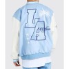 LA M Varsity Baby Blue Jacket LA M Varsity Baby Blue Jacket